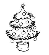 coloriage sapin de noel avec de jolies boules